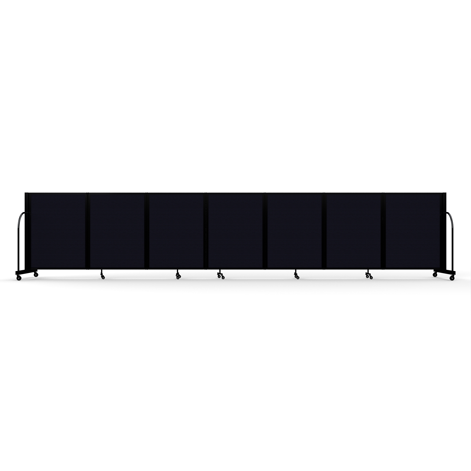 Screenflex Full Motion Divider, 4' x 19'7", Black Frame, Black